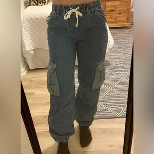 SO Denim Blue Pants with Drawstring